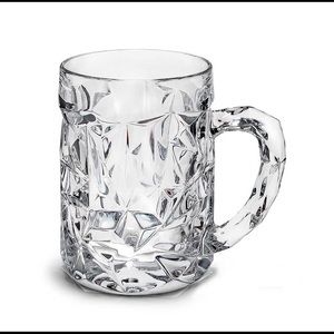 (2) Tiffany & Co Rock Cut Crystal Mugs in Box New